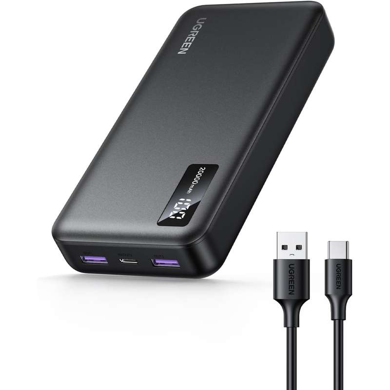 UGREEN Power Bank 20000mAh -  20W PD Fast Charger - Black