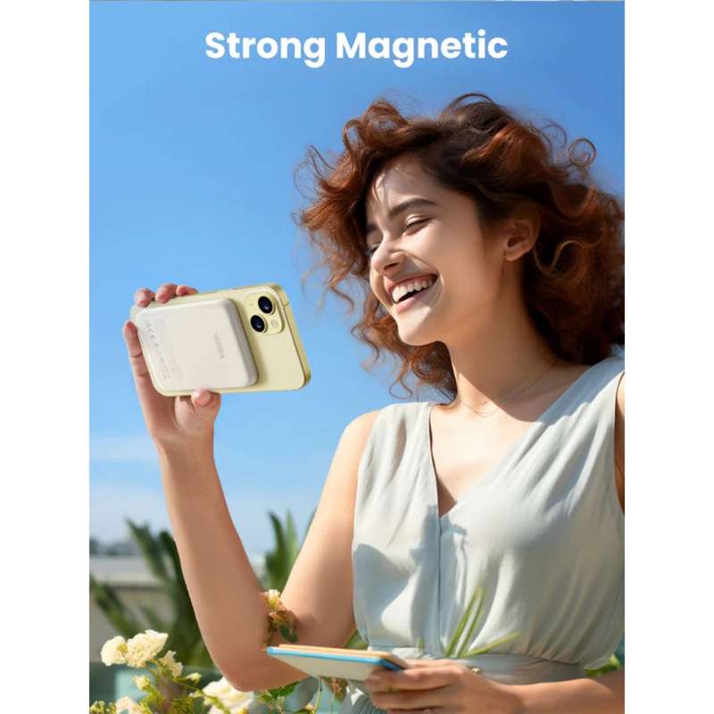 UGREEN Wireless Power Bank 5000mAh - 15W Magnetic - White