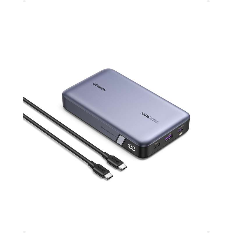 UGREEN Power Bank 20000mAh - 100W PD Charger - Grey