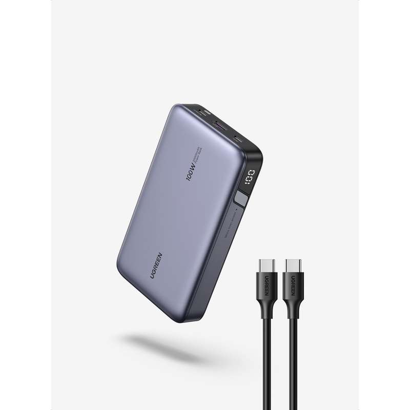 UGREEN Power Bank 20000mAh - 100W PD Charger - Grey