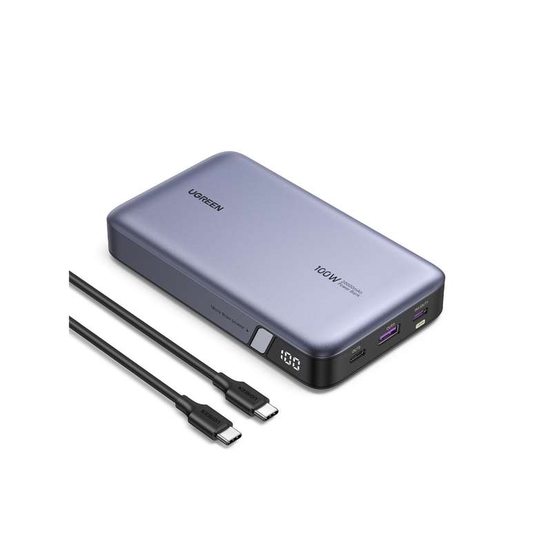 UGREEN Power Bank 20000mAh - 100W PD Charger - Grey