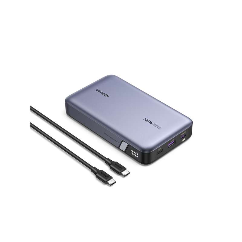 UGREEN Power Bank 20000mAh - 100W PD Charger - Grey