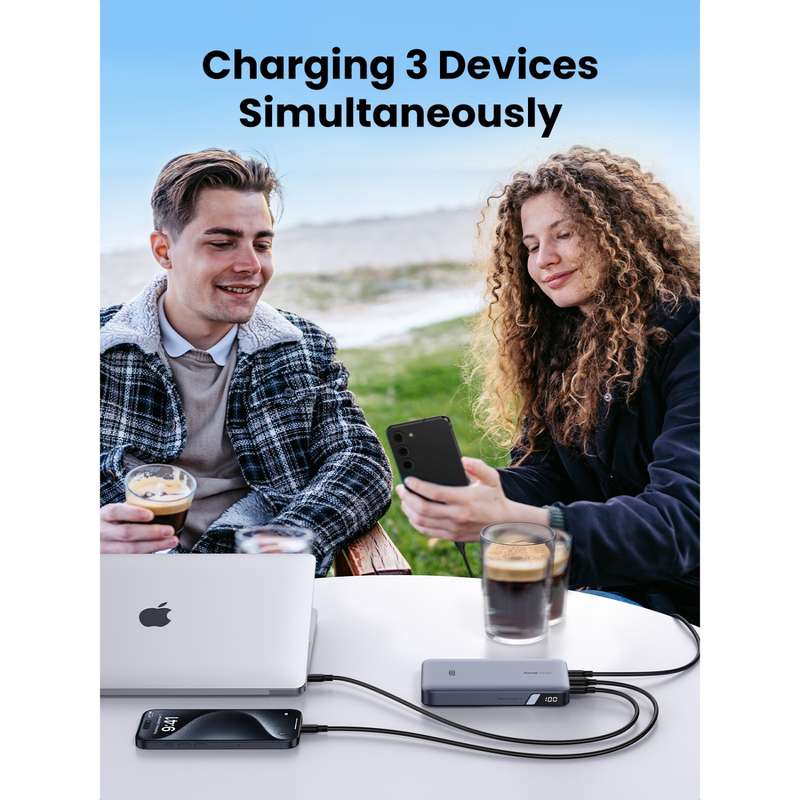 UGREEN Power Bank 20000mAh - 100W PD Charger - Grey