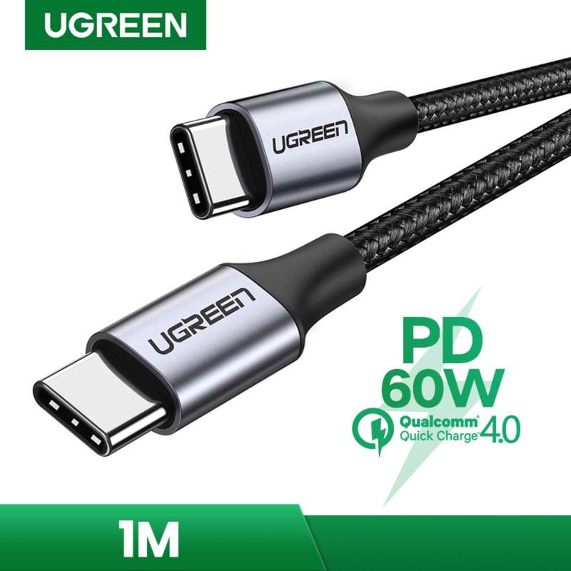 UGREEN 60W Type C To Type C Cable - 1m Black