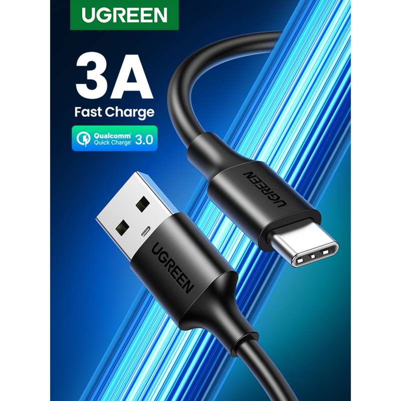 UGREEN 18W USB To Type C Cable - 1m Black