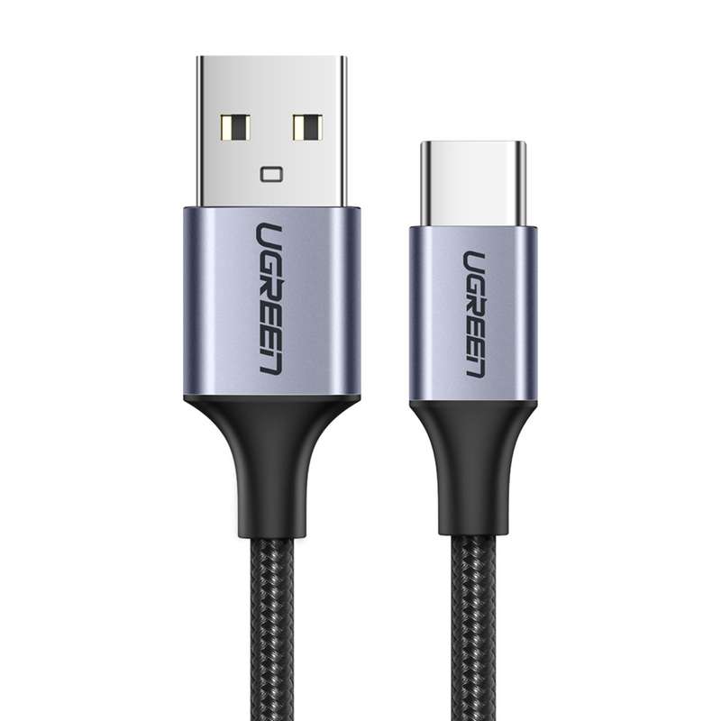 Black UGREEN USB to TypeC PD Fast Charge 1M Charging Cable