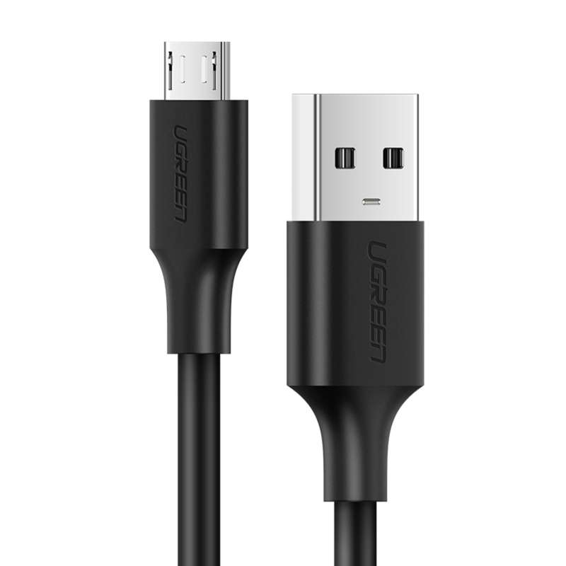 Black UGREEN 10W USB to Micro USB 2M Charging Cable