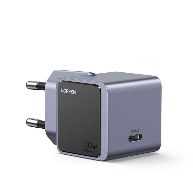 UGREEN Nexode 30W PD Wall Charger - 1 Port GaN Charger - Grey & Black