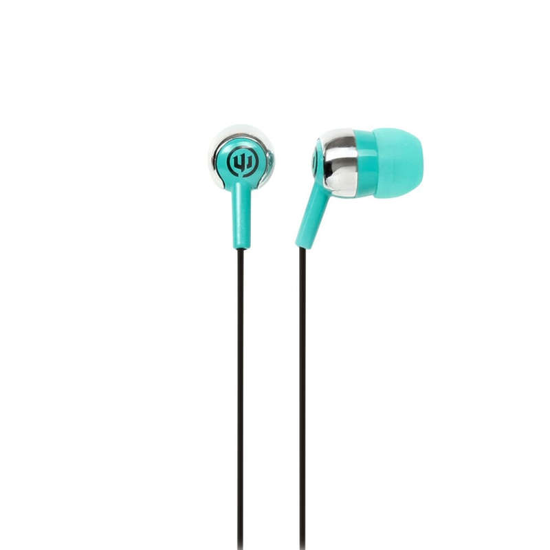Wicked Audio Deuce Wired AUX In Ear Earphones - Teal Silver