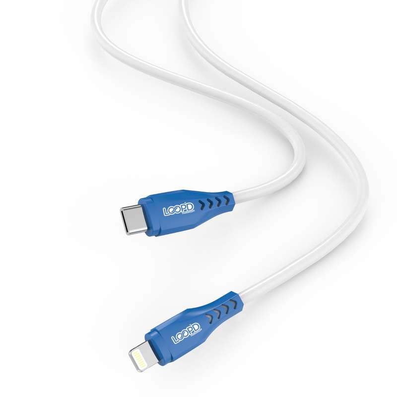 LOOP'D 30W Type C to Lightning Cable - 1.2m White