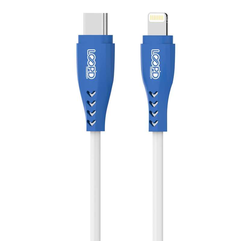 LOOP'D 30W Type C to Lightning Cable - 1.2m White