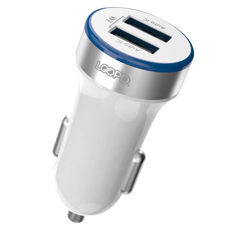 Loopd 17W Car Charger - 2 Port Cigarette charger