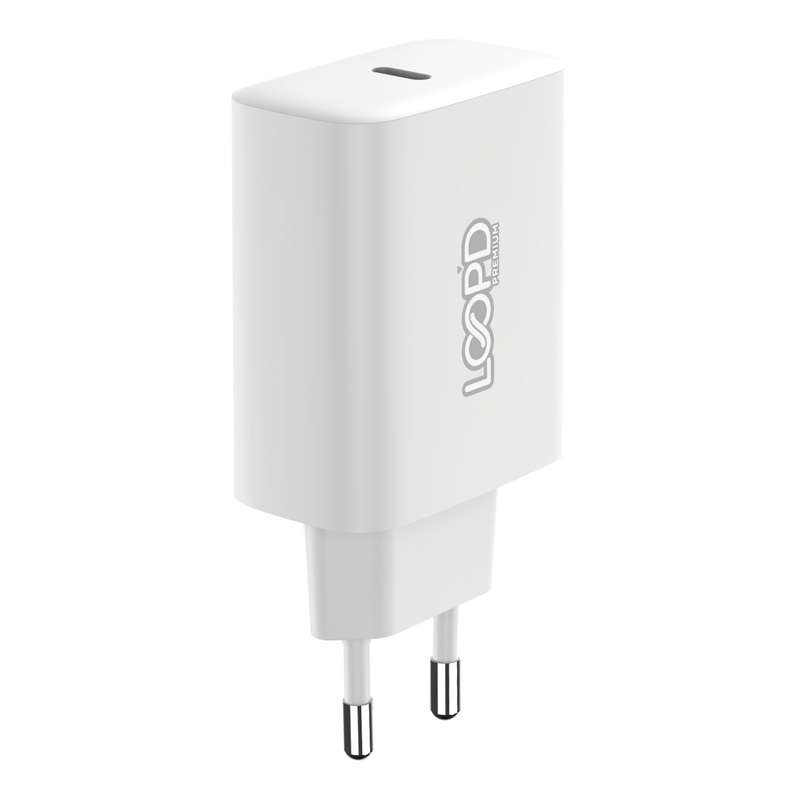 LOOPD 20W Wall Charger  Fast Charging Adapter 1 Port White