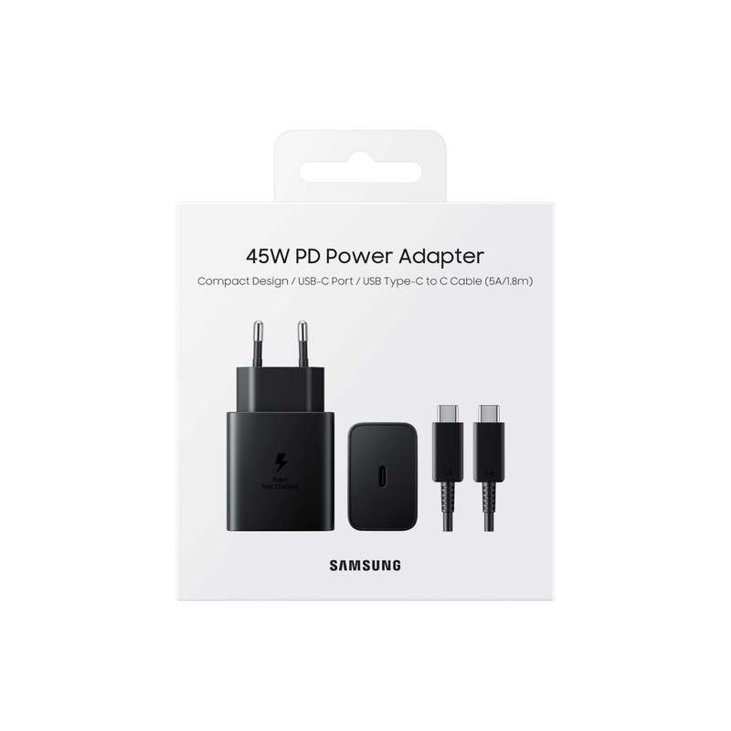 Samsung 45W Travel Adapter With Type-C Cable Included Black