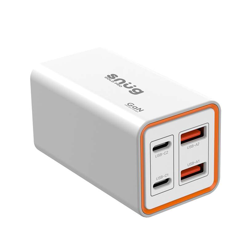 Snug 65W Gold Pro 4 Port PD GaN Fast Charge USB/Type-C Dual Desk Charger