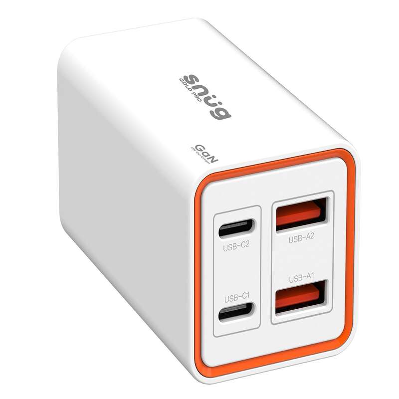 Snug 65W Gold Pro 4 Port PD GaN Fast Charge USB/Type-C Dual Desk Charger