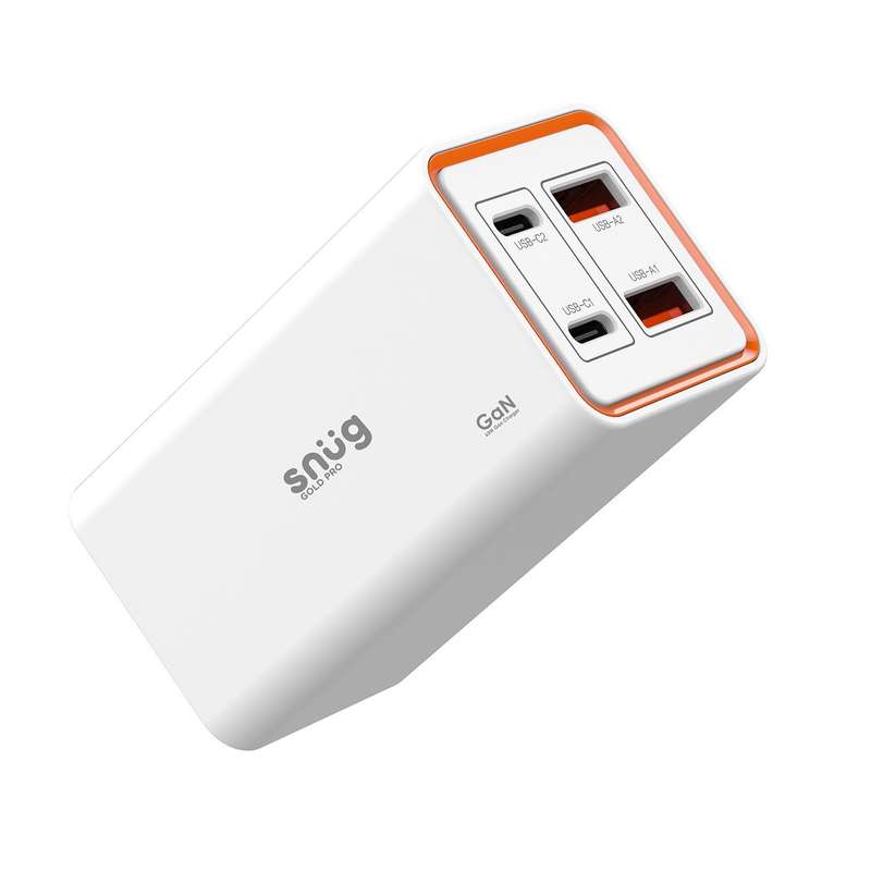 Snug 65W Gold Pro 4 Port PD GaN Fast Charge USB/Type-C Dual Desk Charger