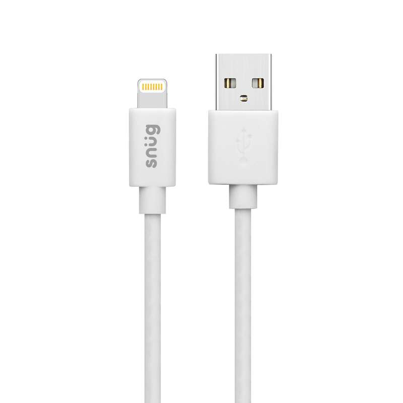 Snug 12W USB to Lightning MFI Charging Cable 1.2m White