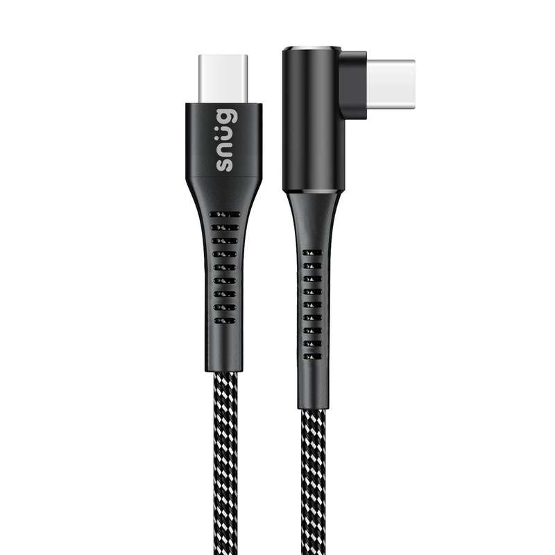 Snug 60W Type-C to Type-C PD Cable - 1.2 Metre Black