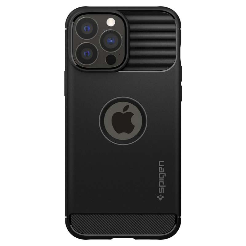 iPhone 13 Pro Max Case - Spigen Rugged Armor Cover - Black