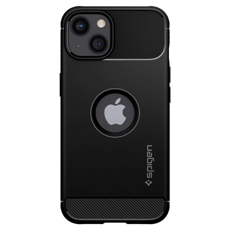iPhone 13 Case - Spigen Rugged Armor Cover - Black