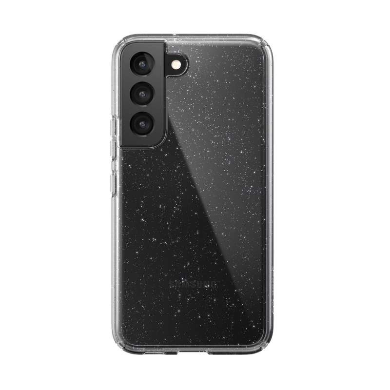 Samsung Galaxy S22 5G Case - Speck Presidio Perfect Clear Glitter Cover - Clear Glitter
