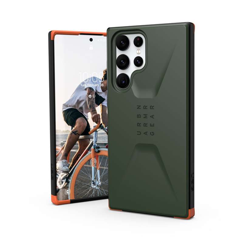 Samsung Galaxy S22 Ultra 5G UAG Civilian Cell Phone Cover Olive