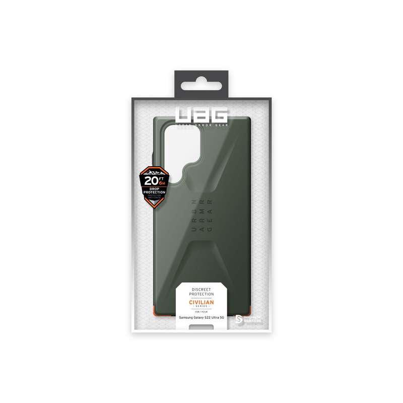 Samsung Galaxy S22 Ultra 5G UAG Civilian Cell Phone Cover Olive