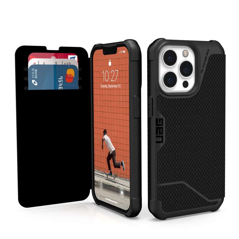 Apple iPhone 13 Pro UAG Metropolis Folio Case - Kevlar Black