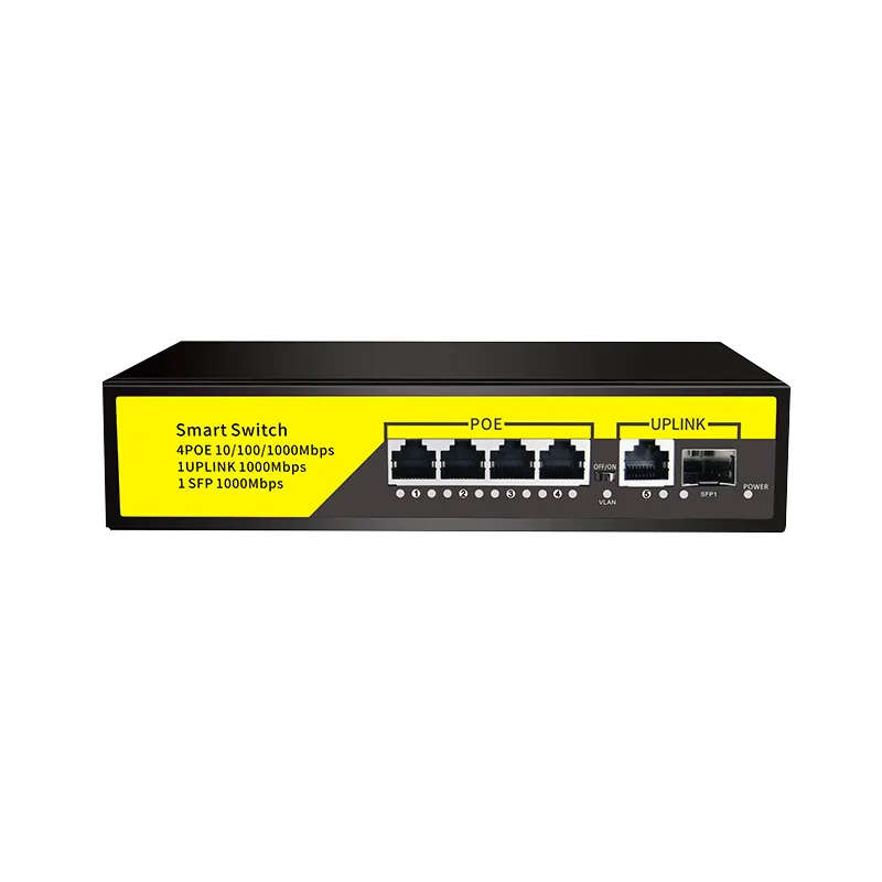 Govision 4 Port POE + 2 uplinks Standard Switch with Ethernet 100/1000Mbps