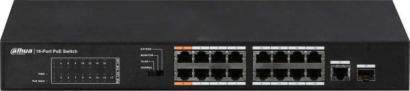 Dahua 16-Port FE PoE+ 1-Port Gigabit Combo PoE Switch
