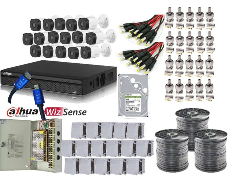 Dahua 1080P  Full Color 16 Channel CCTV Kit With 2MP Full Color Bullet Cameras &amp; 4TB HDD Bundle
