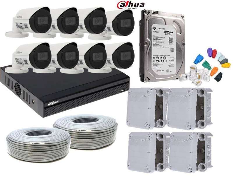 Dahua 8 Channel NVR CCTV Kit With 2MP Bullet Cameras &amp; 4TB HDD Bundle IP Camera system