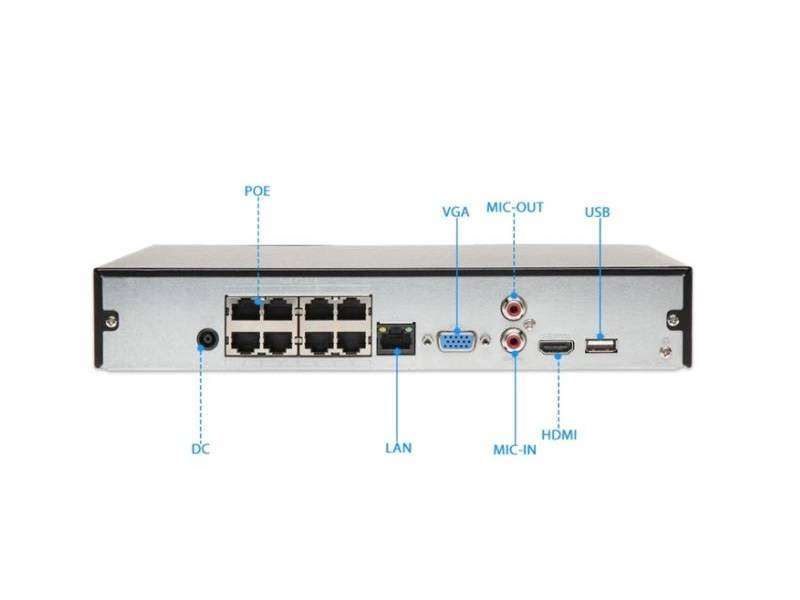 Dahua 8 Channel NVR CCTV Kit With 2MP Bullet Cameras &amp; 4TB HDD Bundle IP Camera system