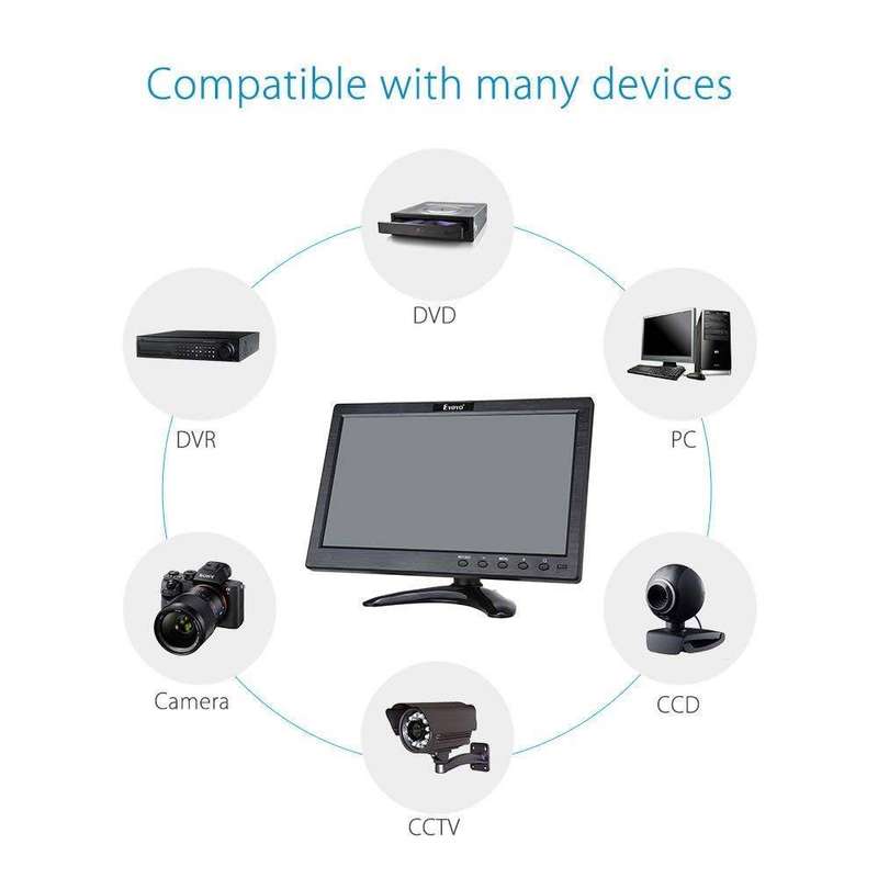 10.1" HD LCD Color Monitor