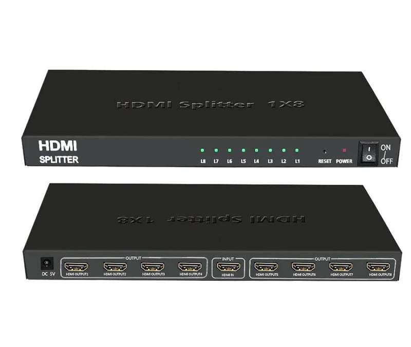 8 HDMI Splitter 4K x 2K Ultra HD 8 Ports Output