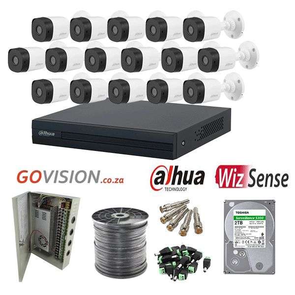 Dahua 1080P 16 Channel DIY CCTV Kit With 2MP Bullet Cameras &, 2TB HDD Bundle