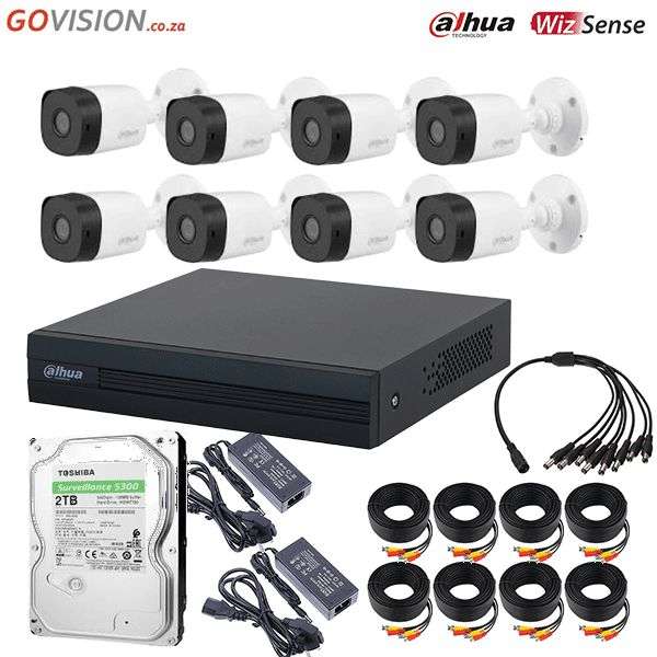 Dahua 1080P 8 Channel DIY CCTV Kit With 2MP IR Bullet Cameras &amp; 2TB HDD Bundle