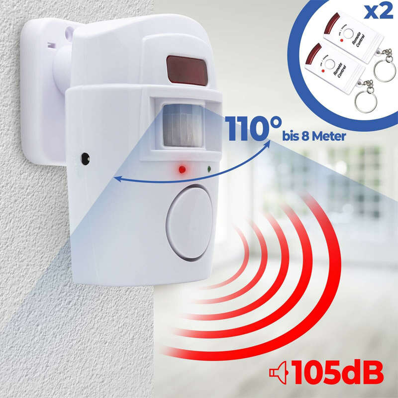 Wireless Sensor Alarm System With 2 Remote