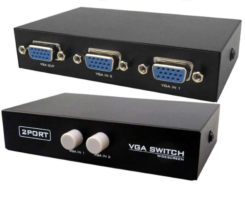 2 Port Manual VGA Switch
