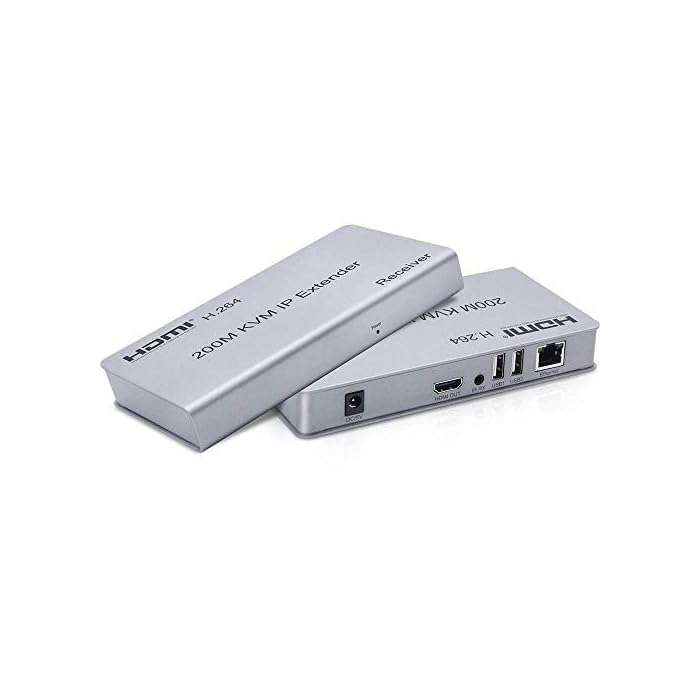Tobo HDMI Extender 200M HDMI KVM Extender Over Enthernet via Single cat5e/6/7 200M HDMI KVM Over ...