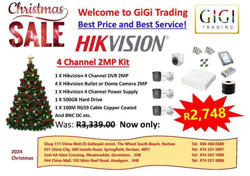 HIKVISION 4 CHANNEL 2MP KIT