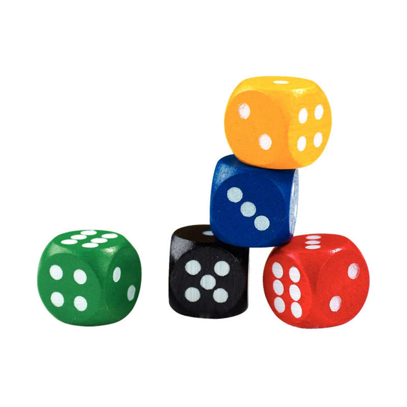 EDX Education - Dice - Wood Dot - 16mm - 50pcs Polybag