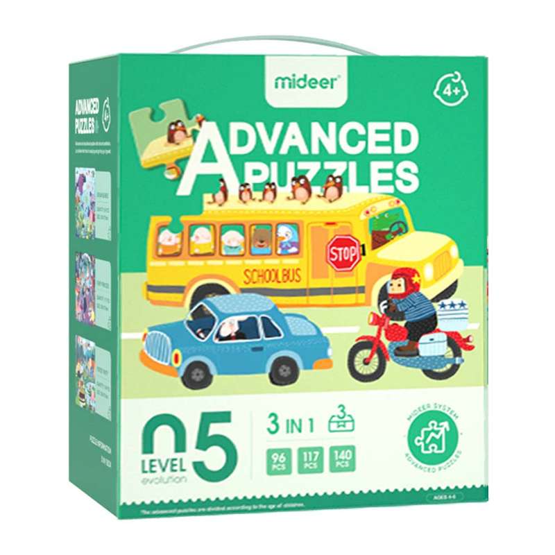 Mideer - Level Up Puzzles - 3-in-1 - Level 5 Adventure Trip