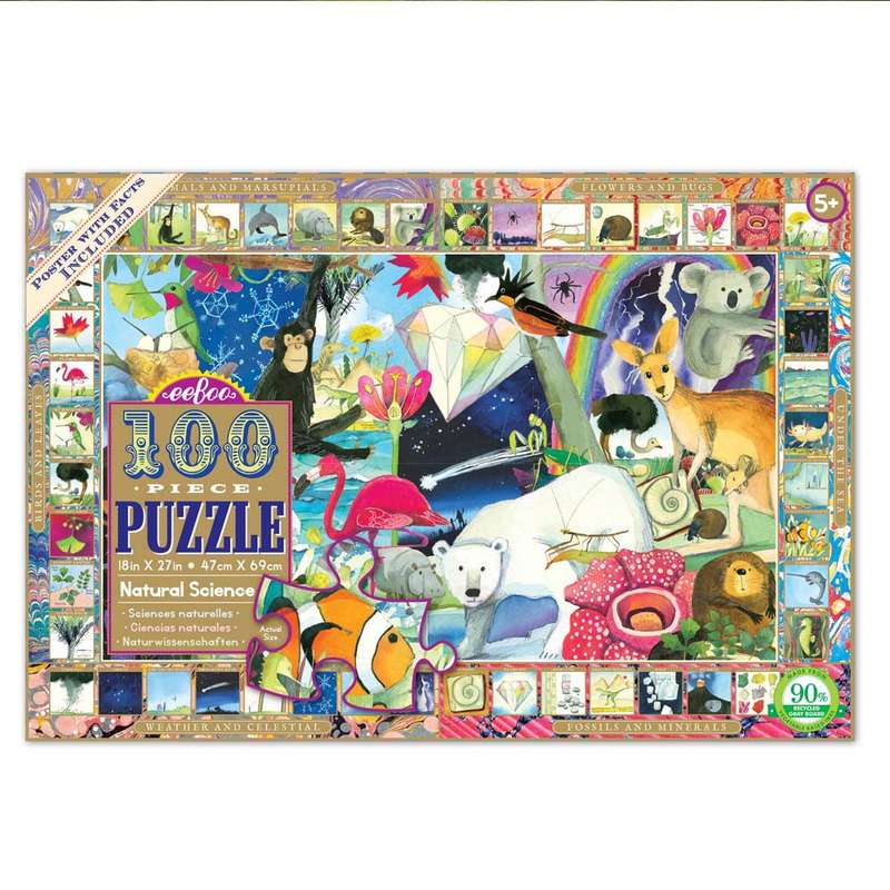 eeBoo - Natural Science 100 Piece Puzzle