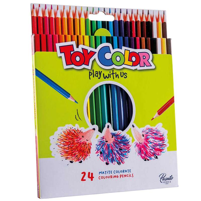 Toy Color - Wooden Pencil - 24 Colours Retail Hanger Pack