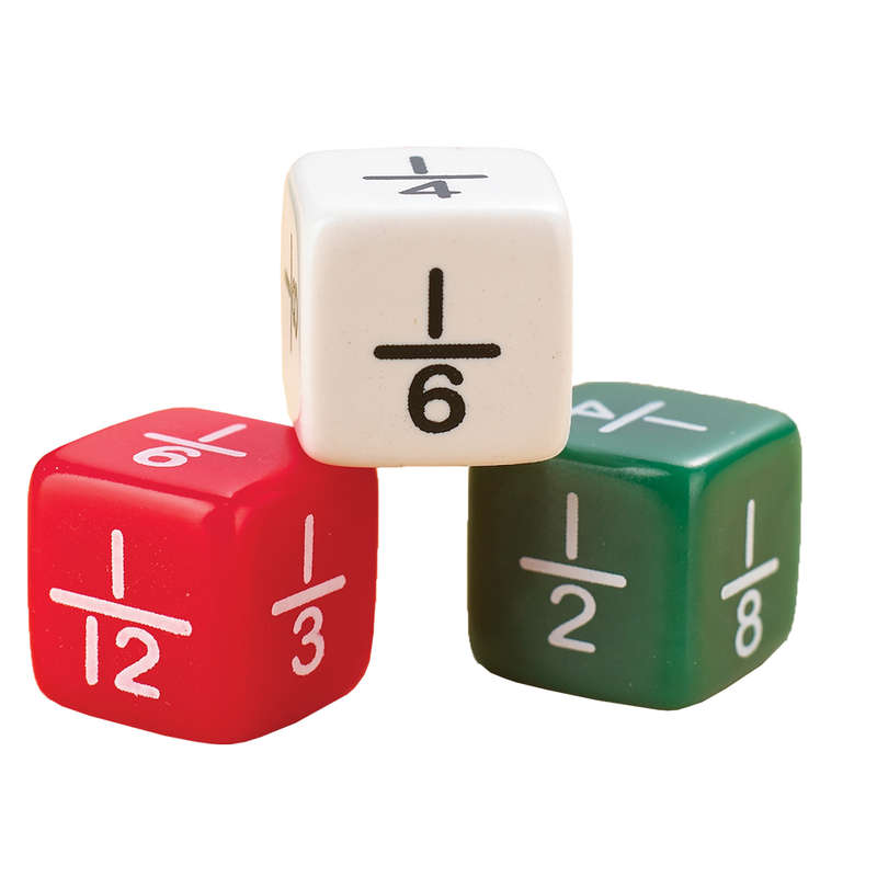 EDX Education - Dice - Plastic Fraction - 16mm - 6pcs Polybag