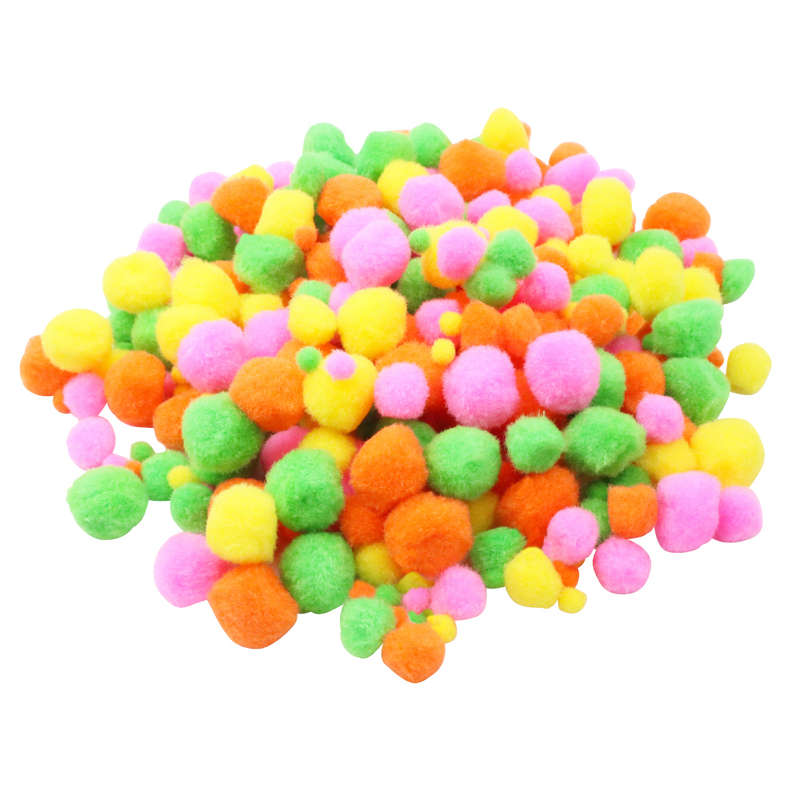 Anthony Peters - 1-3cm Acrylic Neon Pom Poms (Assorted Colours): 300 Pieces