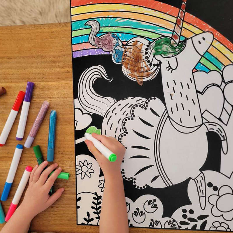 TookyToy - Velvet Colouring Kit - Unicorn