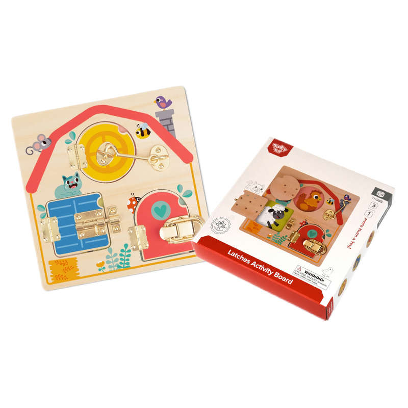 TookyToy - Wooden Latches Activity Board